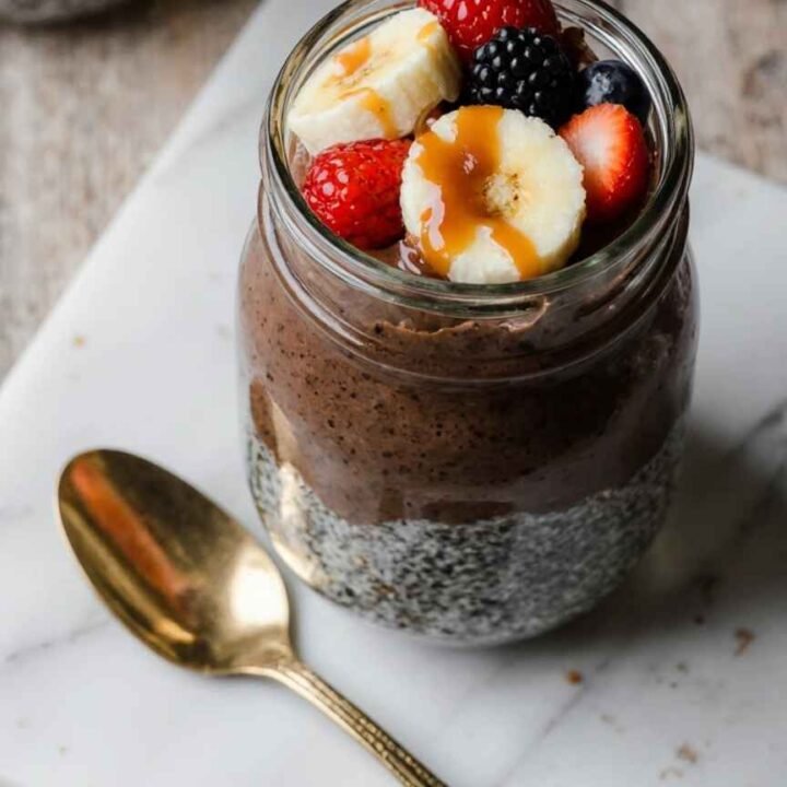 High Protein Chocolate Chia Pudding