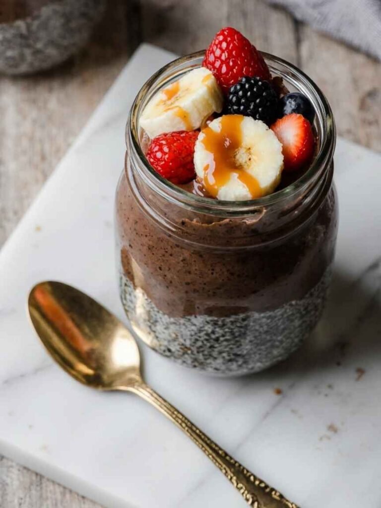 High Protein Chocolate Chia Pudding