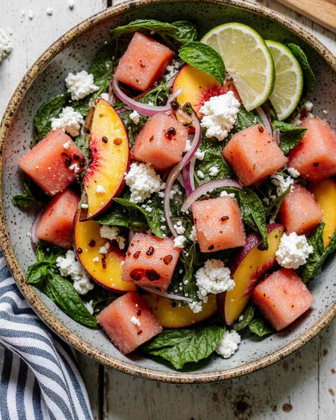 Peach Watermelon Salad