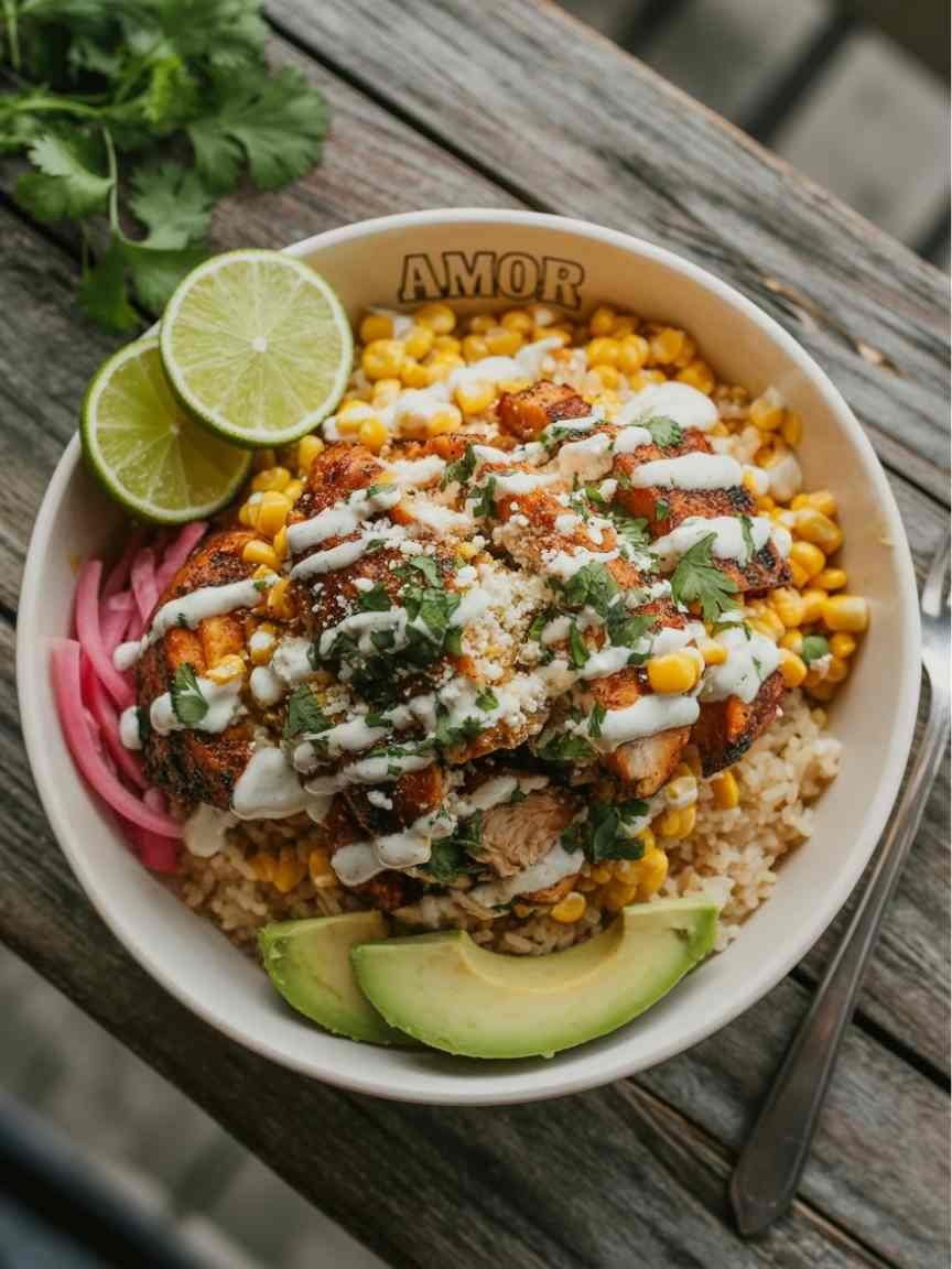 Street Corn Chicken Rice Bowl Recipe