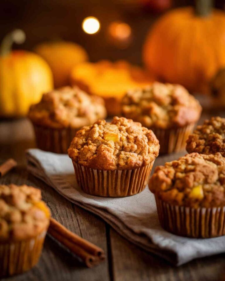 Apple Pumpkin Streusel Muffins