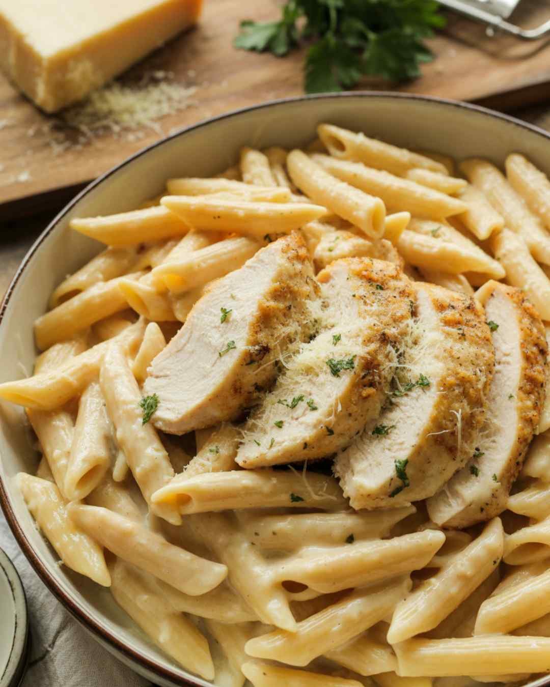 Creamy Garlic Parmesan Chicken Pasta