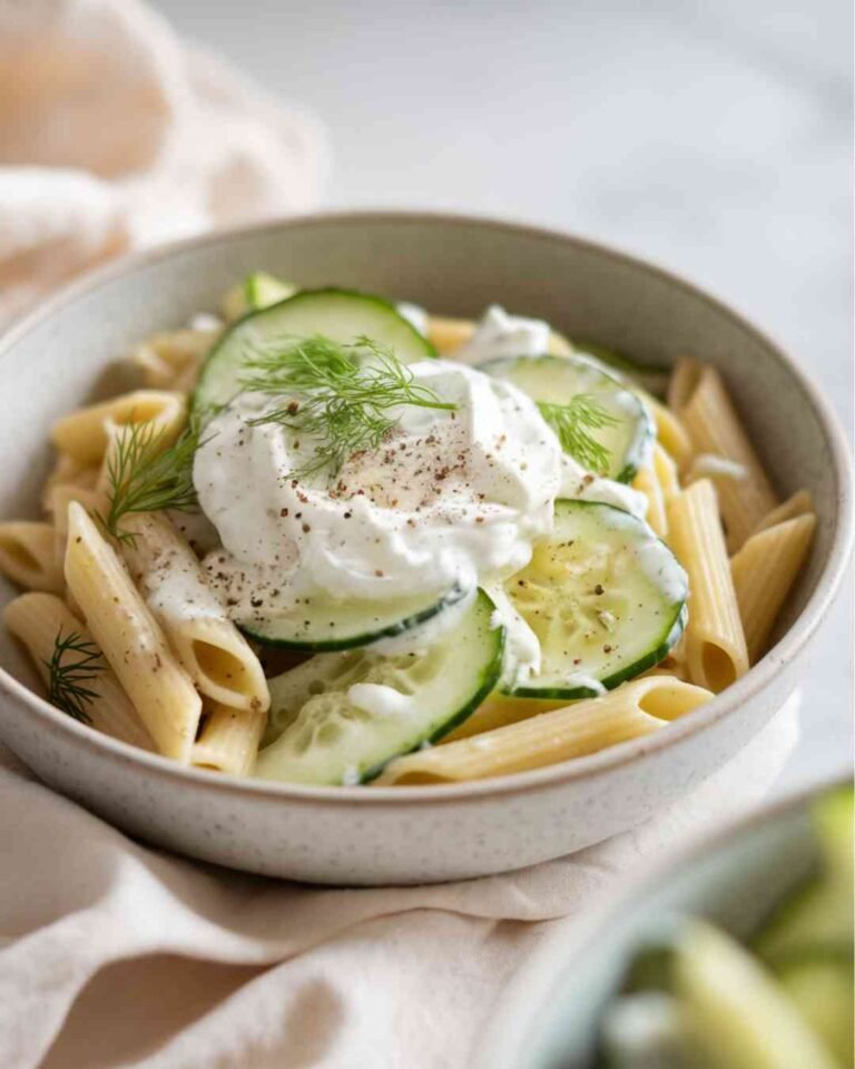 Easy Healthy Cucumber Pasta Salad