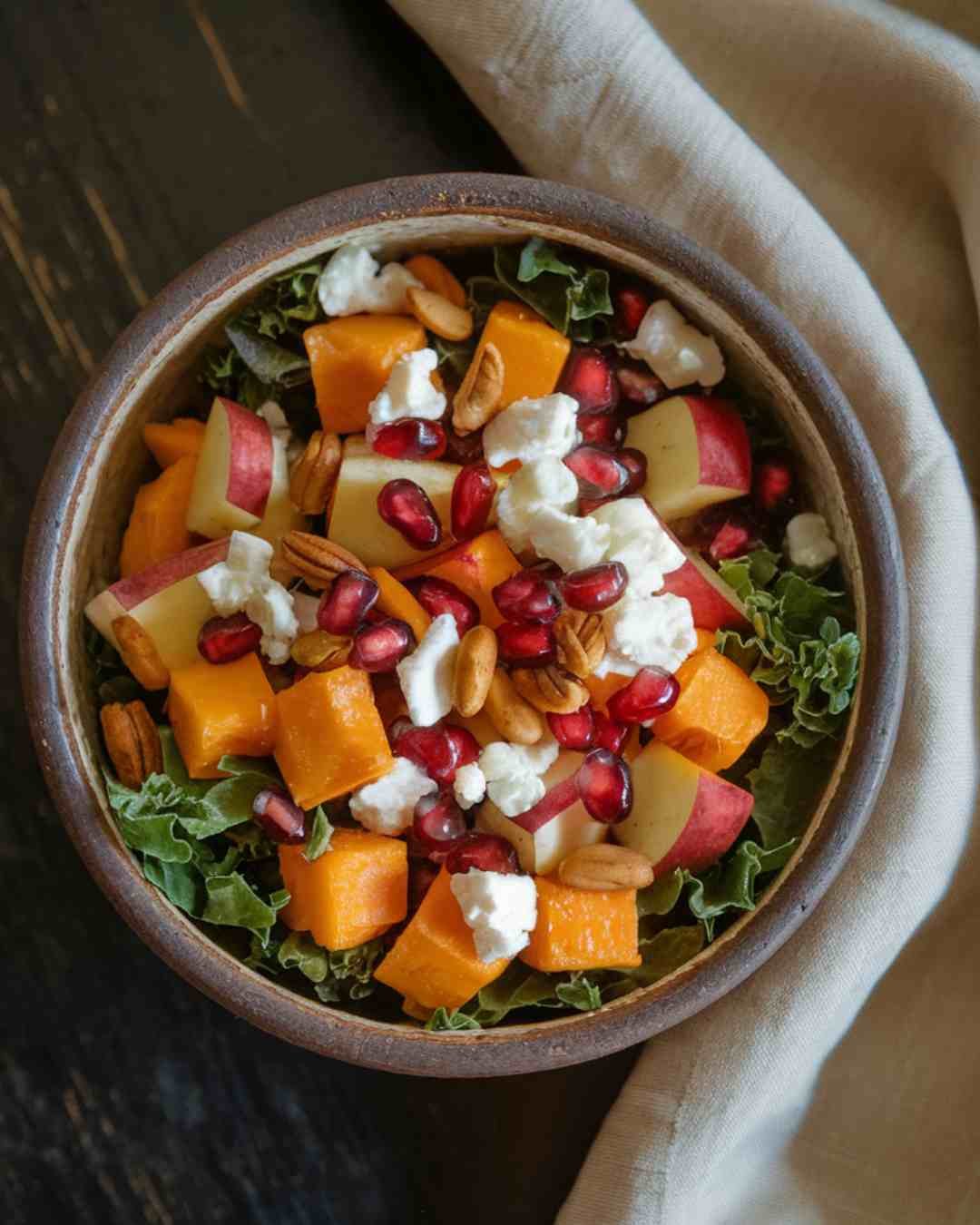 Fall Harvest Salad with Butternut Squash and Apple