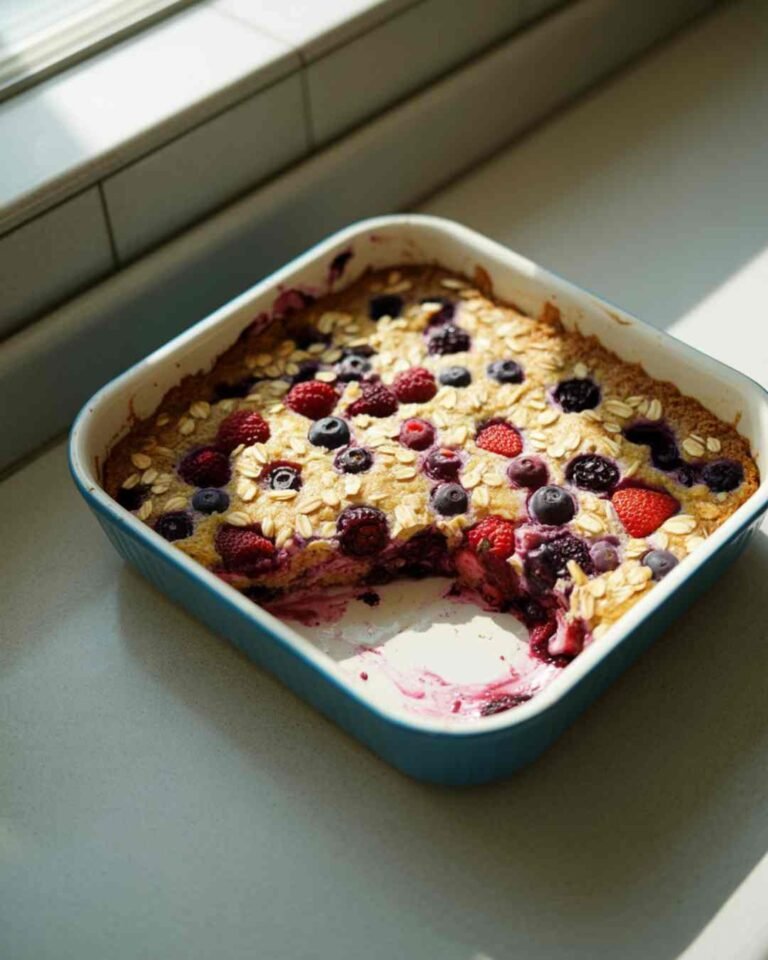 High Protein Triple Berry Bake | Easy Healthy Breakfast Recipe