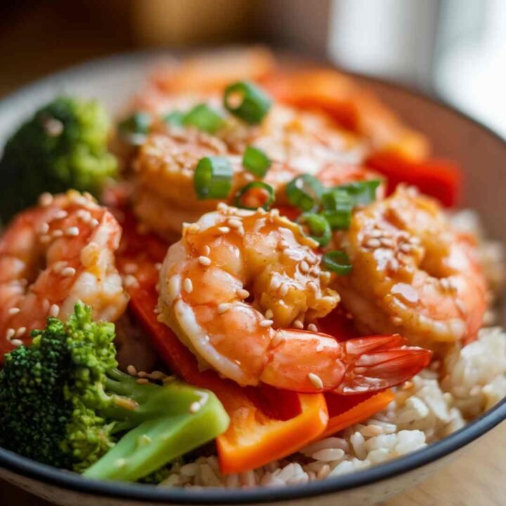 Honey Garlic Shrimp Bowls Easy & Saucy