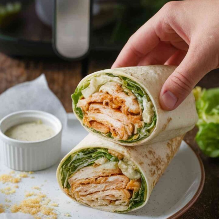 Irresistible Air Fryer Crispy Chicken Caesar Wraps – Quick & Crunchy