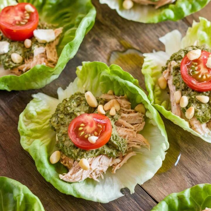 Pesto Chicken Lettuce Wraps