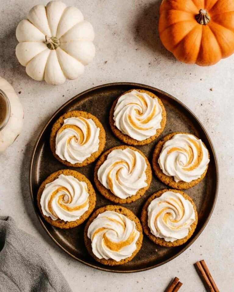 Soft Pumpkin Sugar Cookies with Cream Cheese Frosting