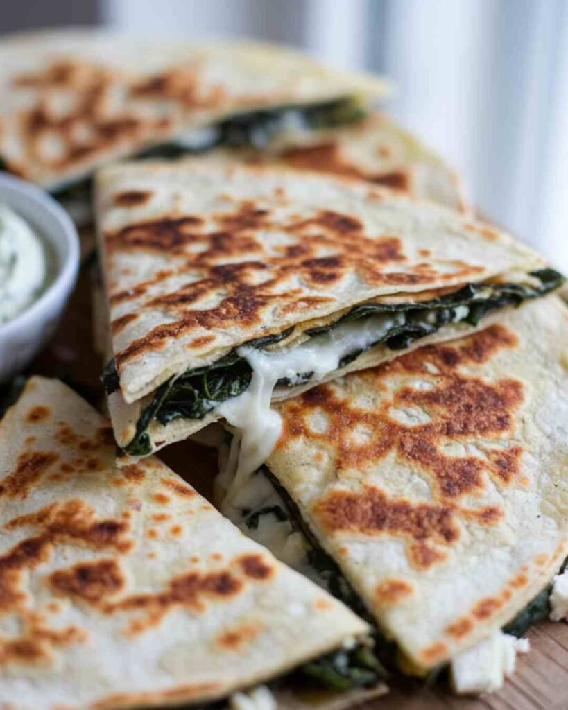 Spinach and Feta Quesadillas