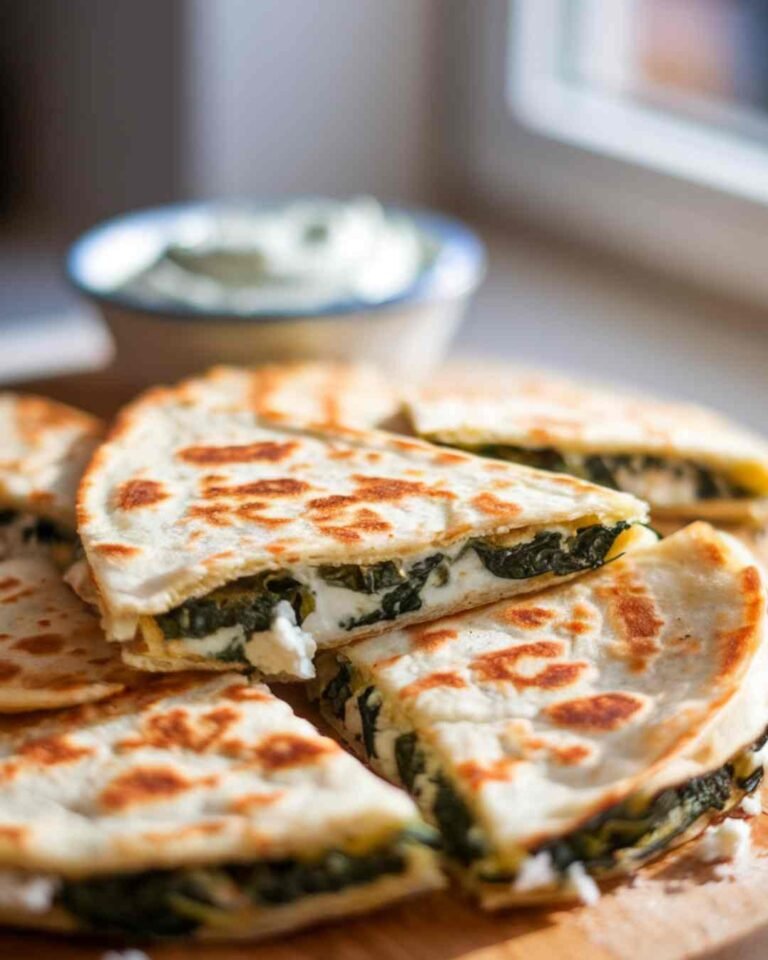 Spinach and Feta Quesadillas