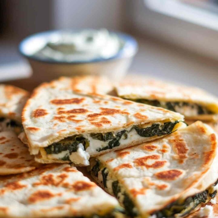 Spinach and Feta Quesadillas