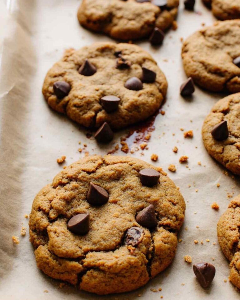 Thick Chewy Pumpkin Chocolate Chip Cookies