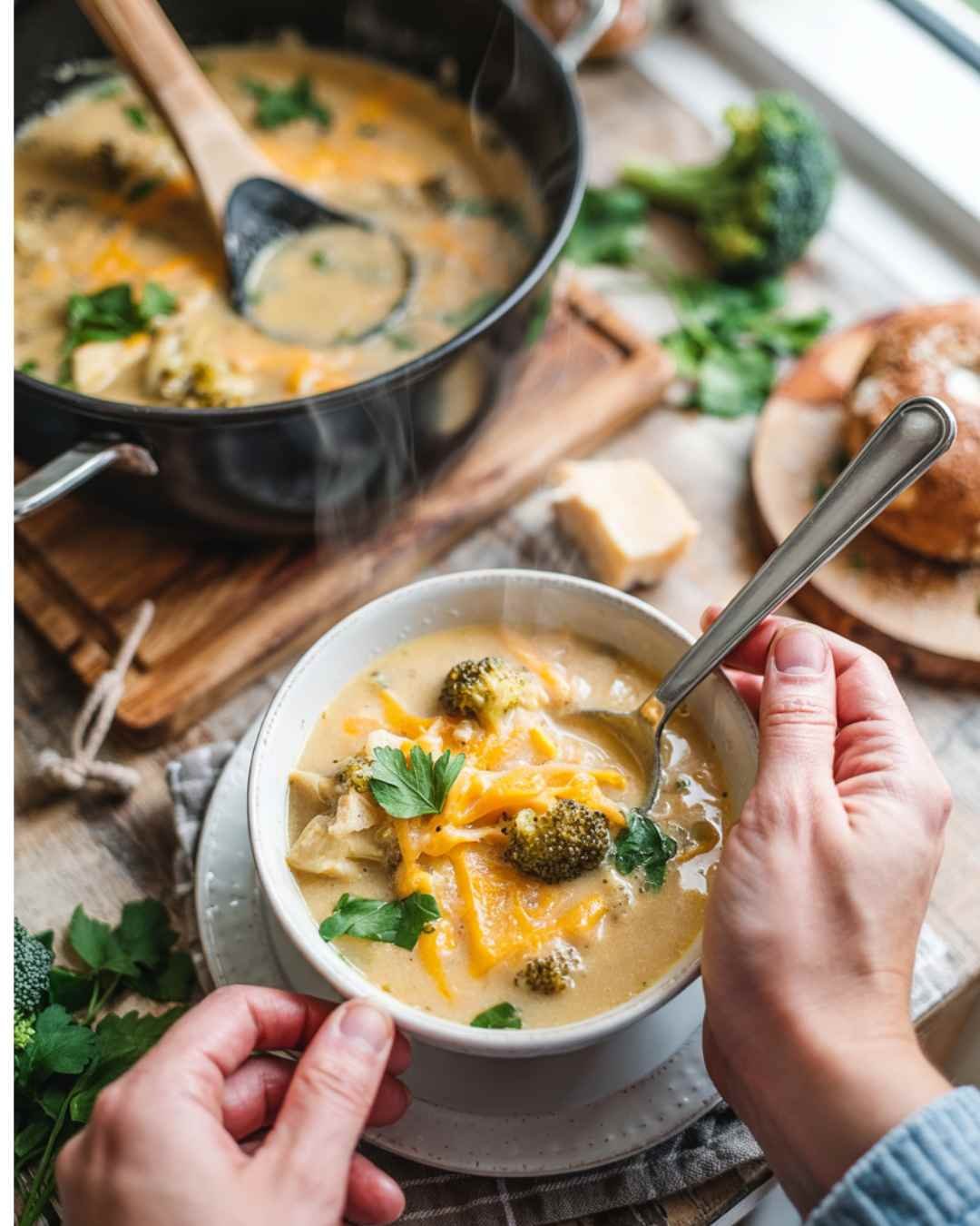 Thick Keto Broccoli Cheddar Soup