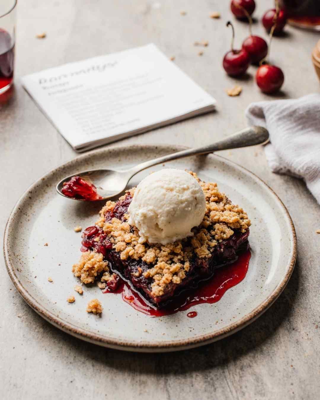 Homemade Cherry Crisp Recipe
