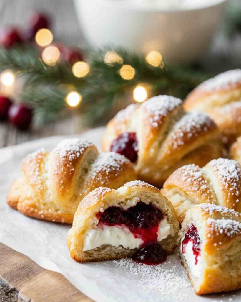 Cranberry Cream Cheese Crescent Bites