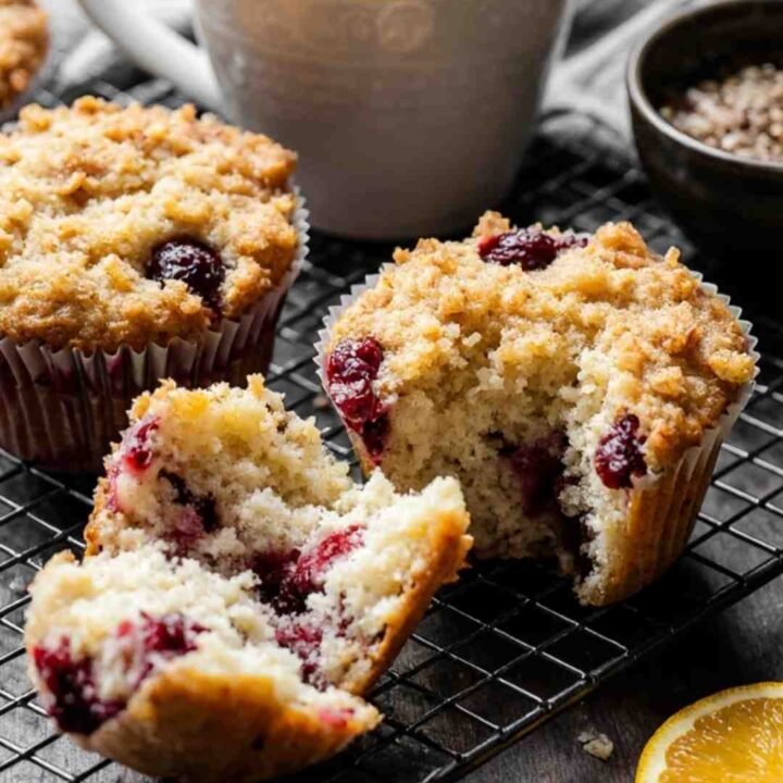 Cranberry Orange Muffins with Streusel Topping