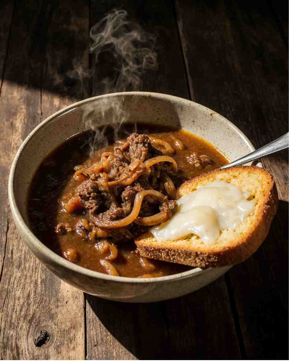 French Onion Beef Short Rib Soup
