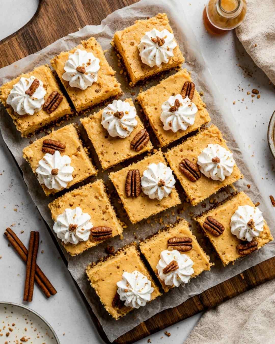 Pumpkin cheesecake bars