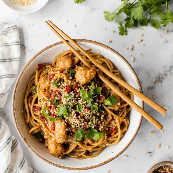 Sticky Garlic Chicken Noodles