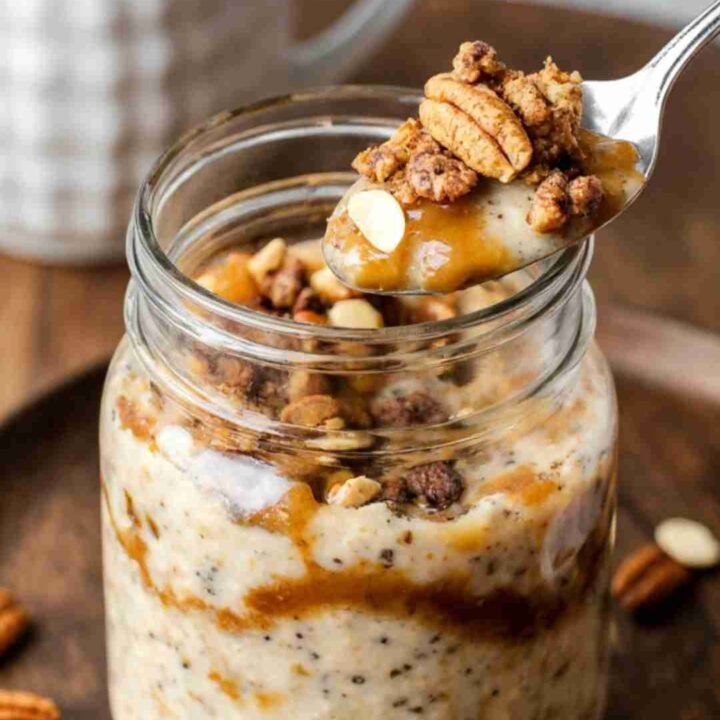 High Protein Gingerbread Overnight Oats