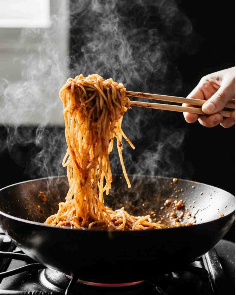 Sticky Garlic Chicken Noodles