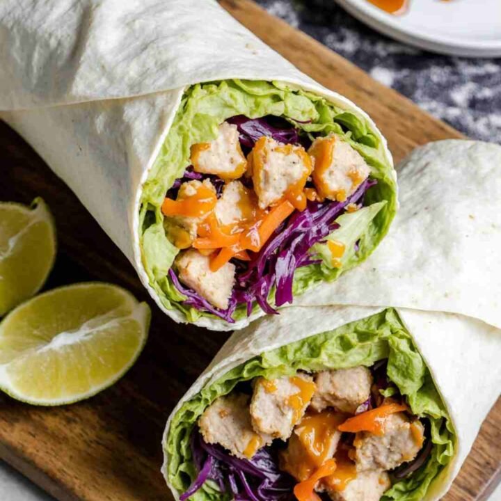 Thai Peanut Chicken Wraps