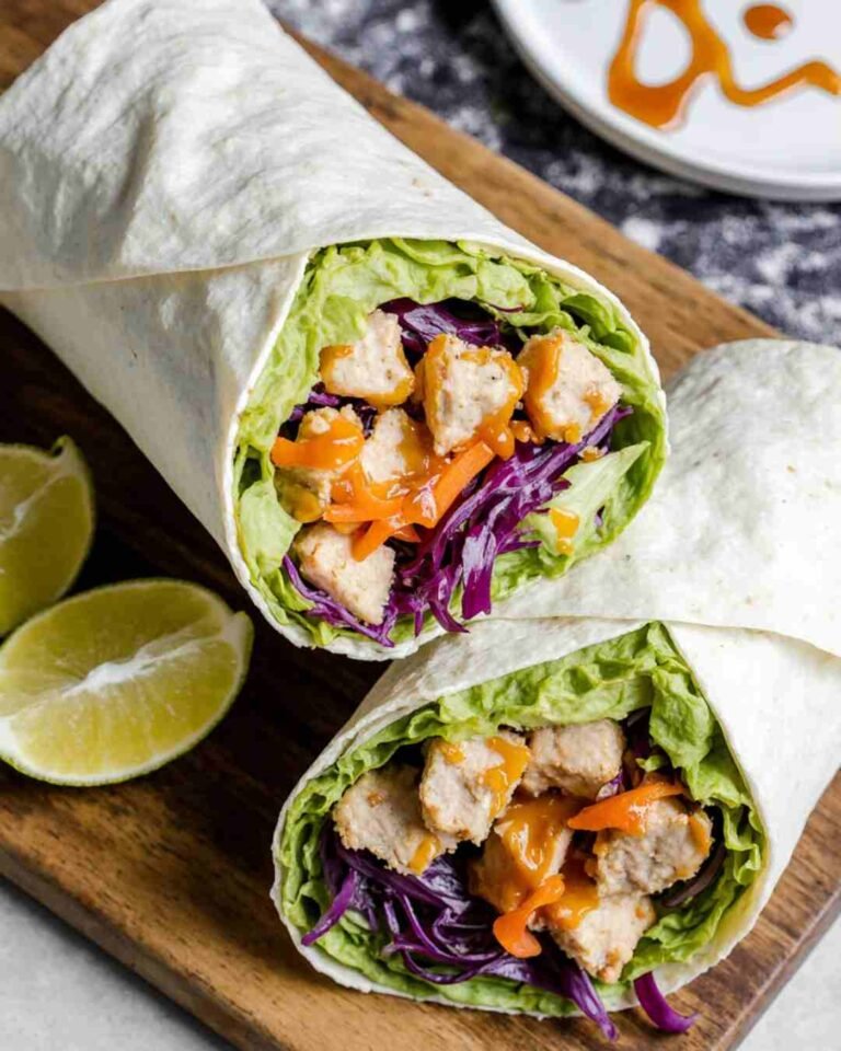 Thai Peanut Chicken Wraps