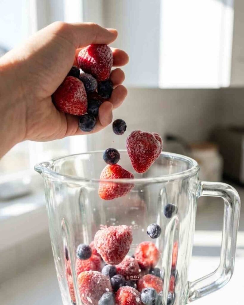 easy strawberry blueberry smoothie