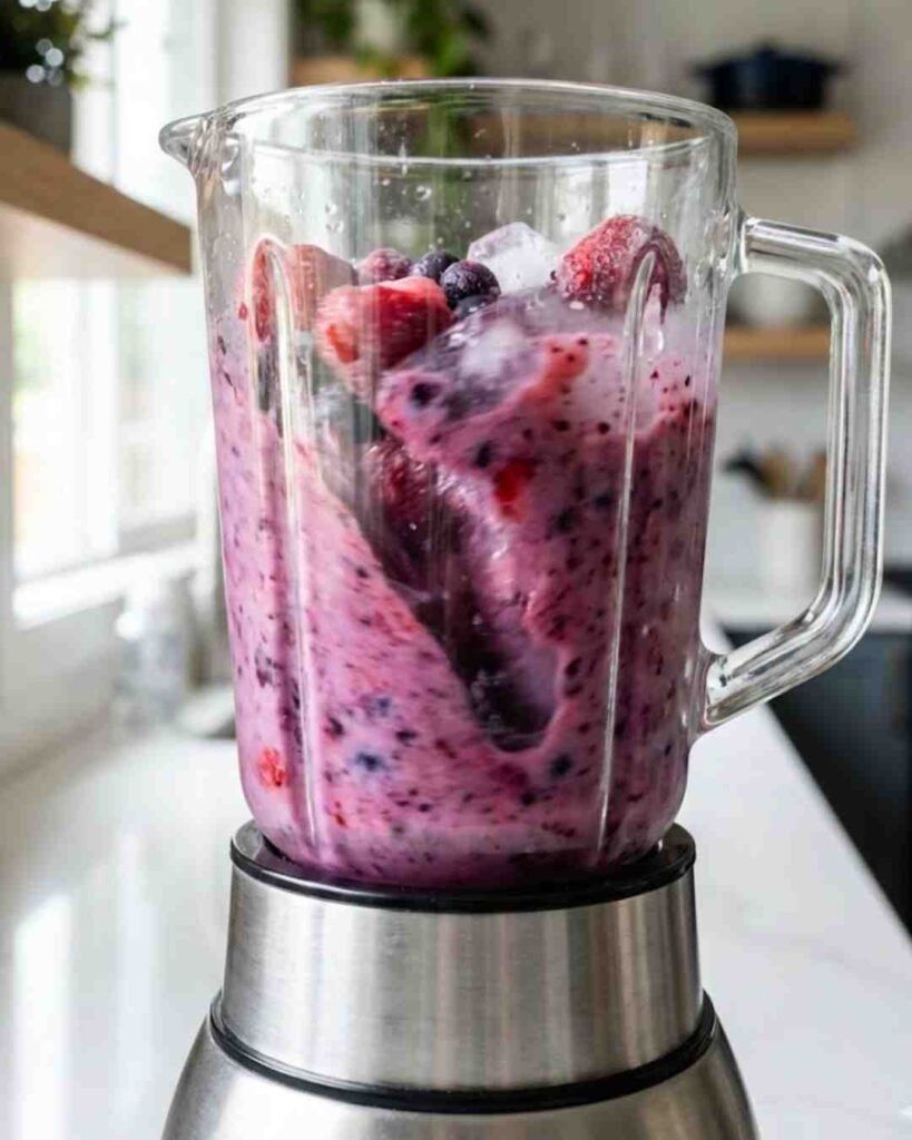 easy strawberry blueberry smoothie