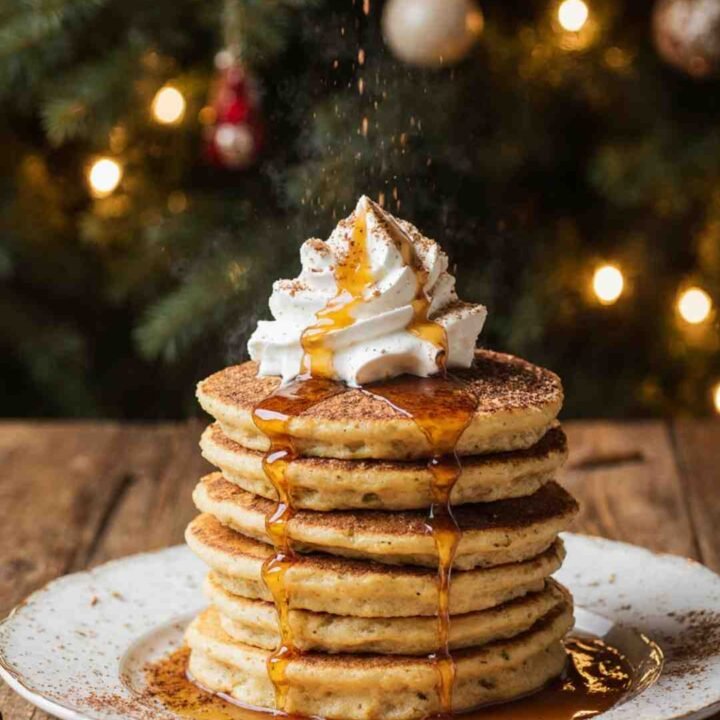Creamy Eggnog Pancakes