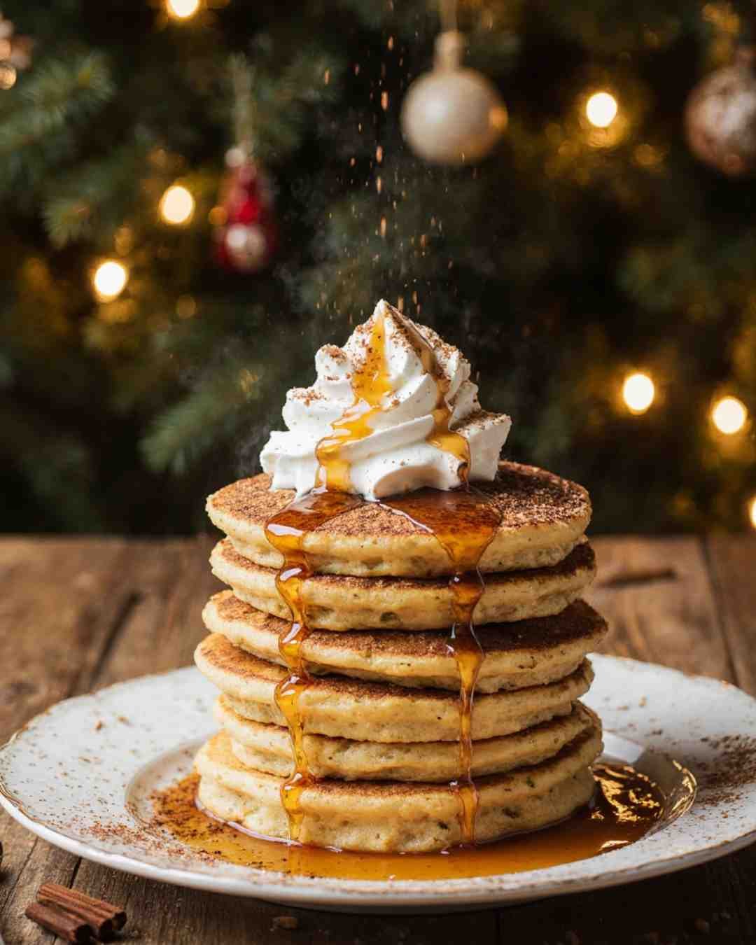 Creamy Eggnog Pancakes