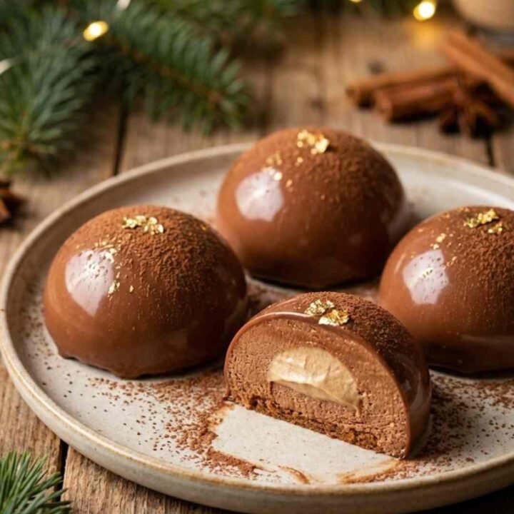 Gingerbread Latte Mousse Domes