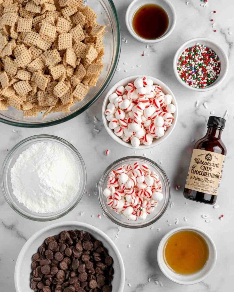 Christmas Peppermint Bark Puppy Chow