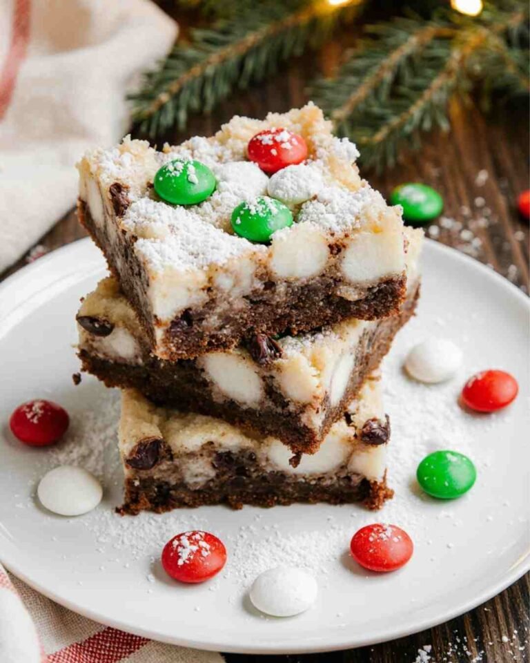 Santa’s Cookie Bars (Soft, Chewy & Festive!) | Easy Holiday Dessert