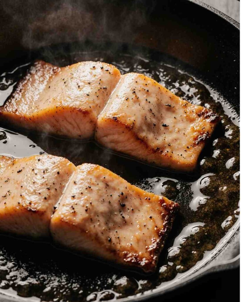 Creamy Garlic Salmon Pasta