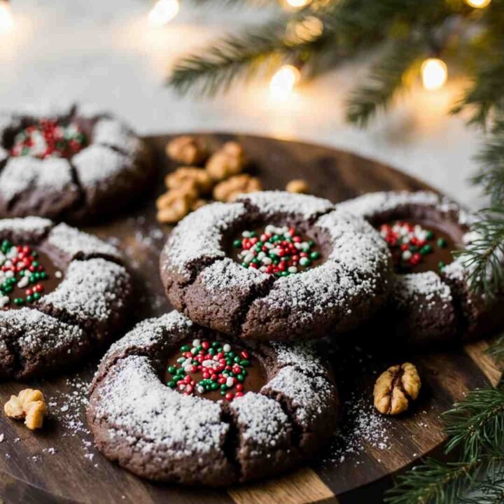 Chocolate Thumbprint Cookies