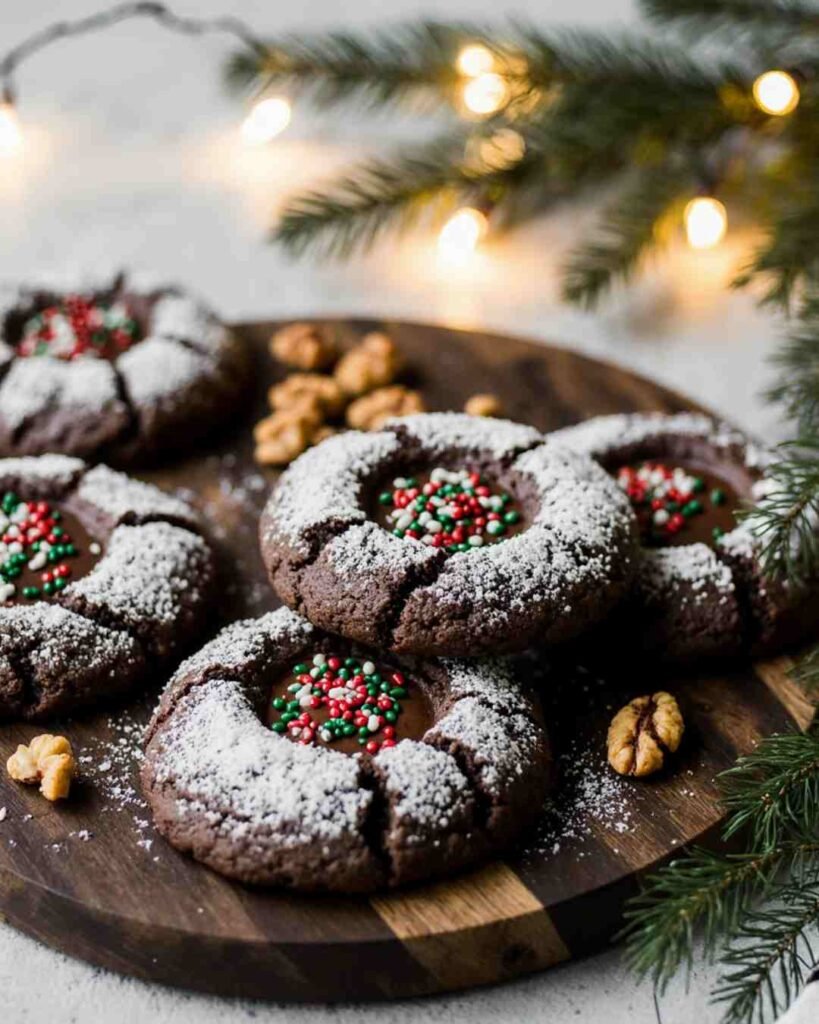 Chocolate Thumbprint Cookies