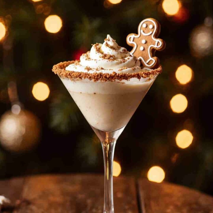 gingerbread martini mocktail