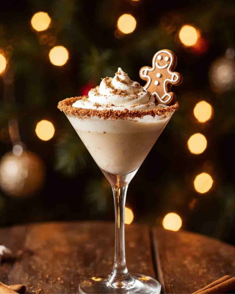 gingerbread martini mocktail