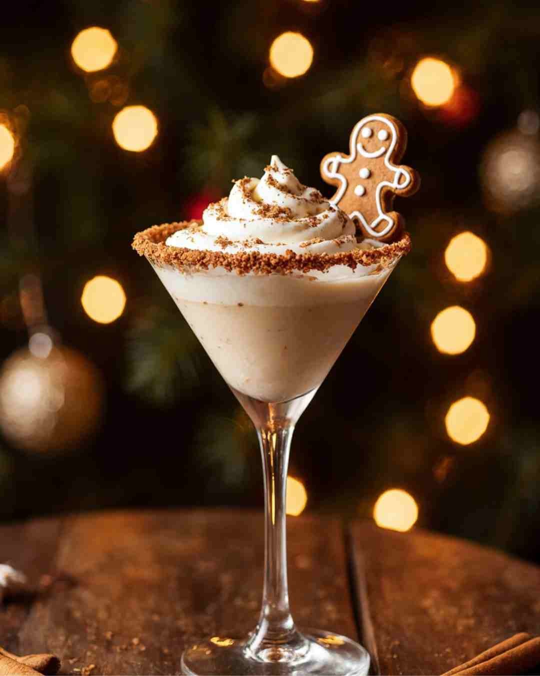gingerbread martini mocktail