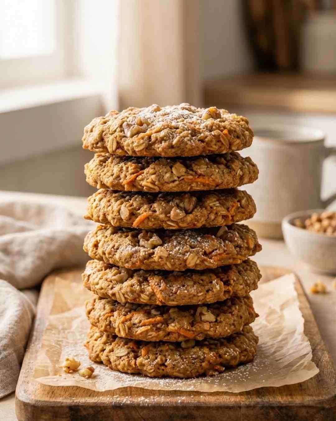 healthy carrot cake oatmeal cookies