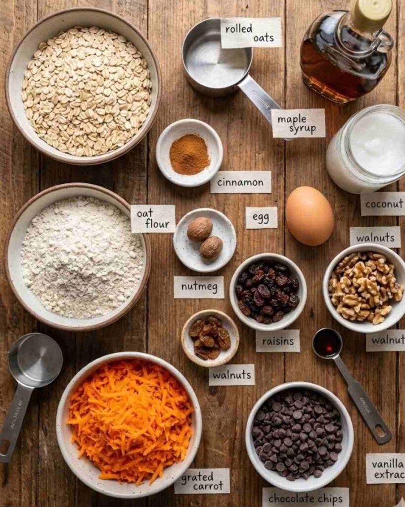 healthy carrot cake oatmeal cookies