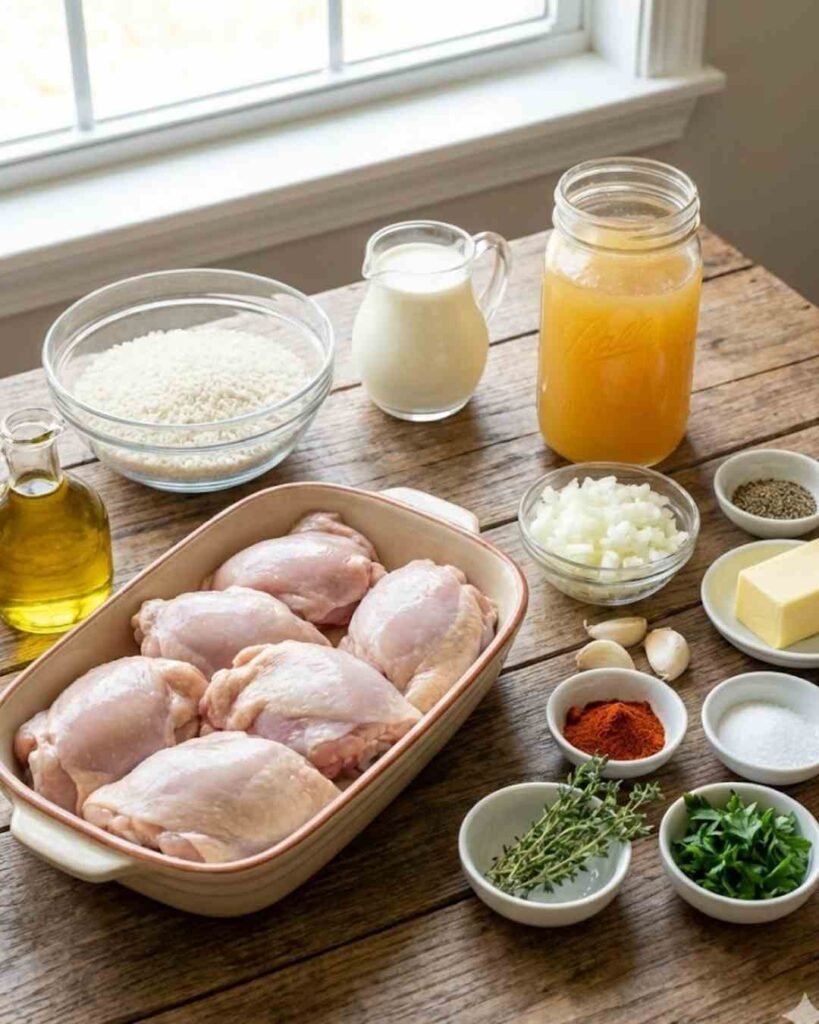 Creamy Smothered Chicken and Rice